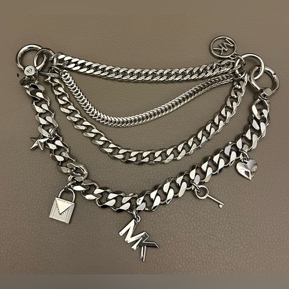 Michael Kors Other - Michael Kors Silver Multi-Chain Charm Belt Bag Strap